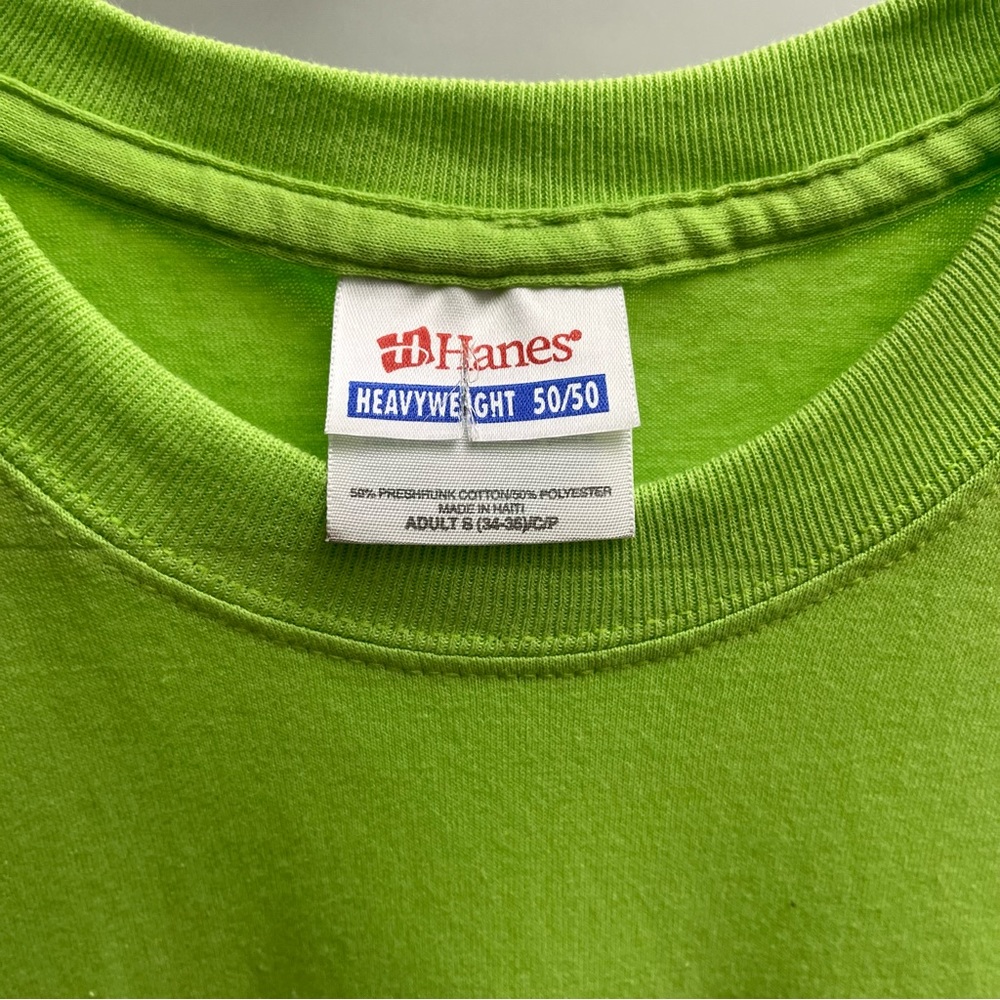 Vintage puffy 90's Florida T shirt sunshine state piranha - dolphins lime green - Picture 3 of 4